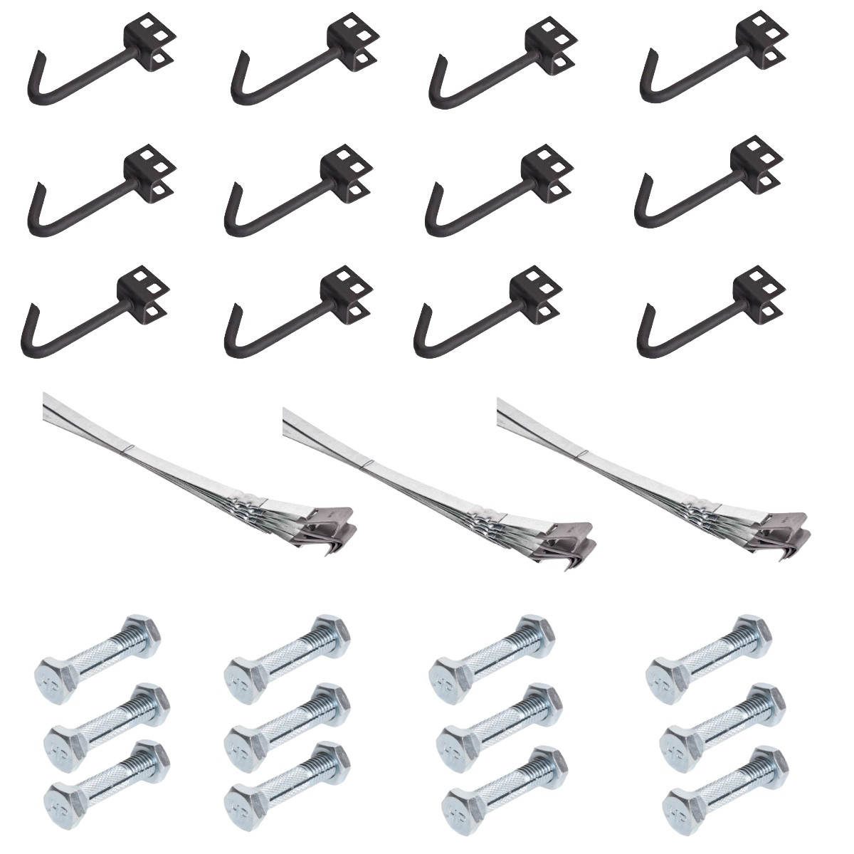 Mobile Home Part Set of 12 JHook Concrete Anchors; 8’ Tie Down Straps